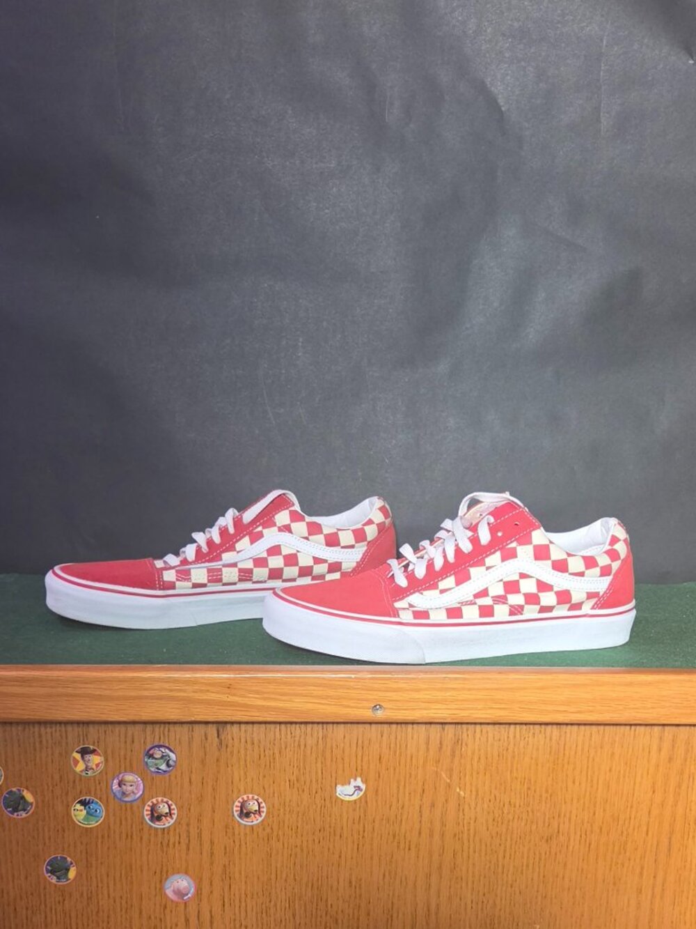 Vans Old Skool Red White Checkerboard Sneakers
